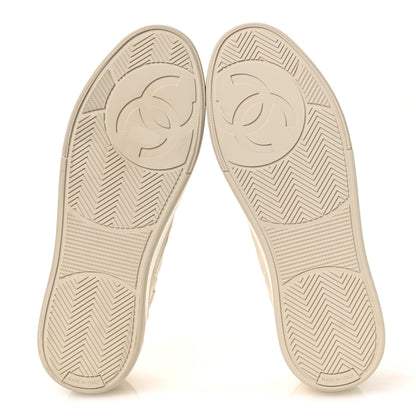 Chanel Cotton Sneakers 40 Light Beige White 7 of 11