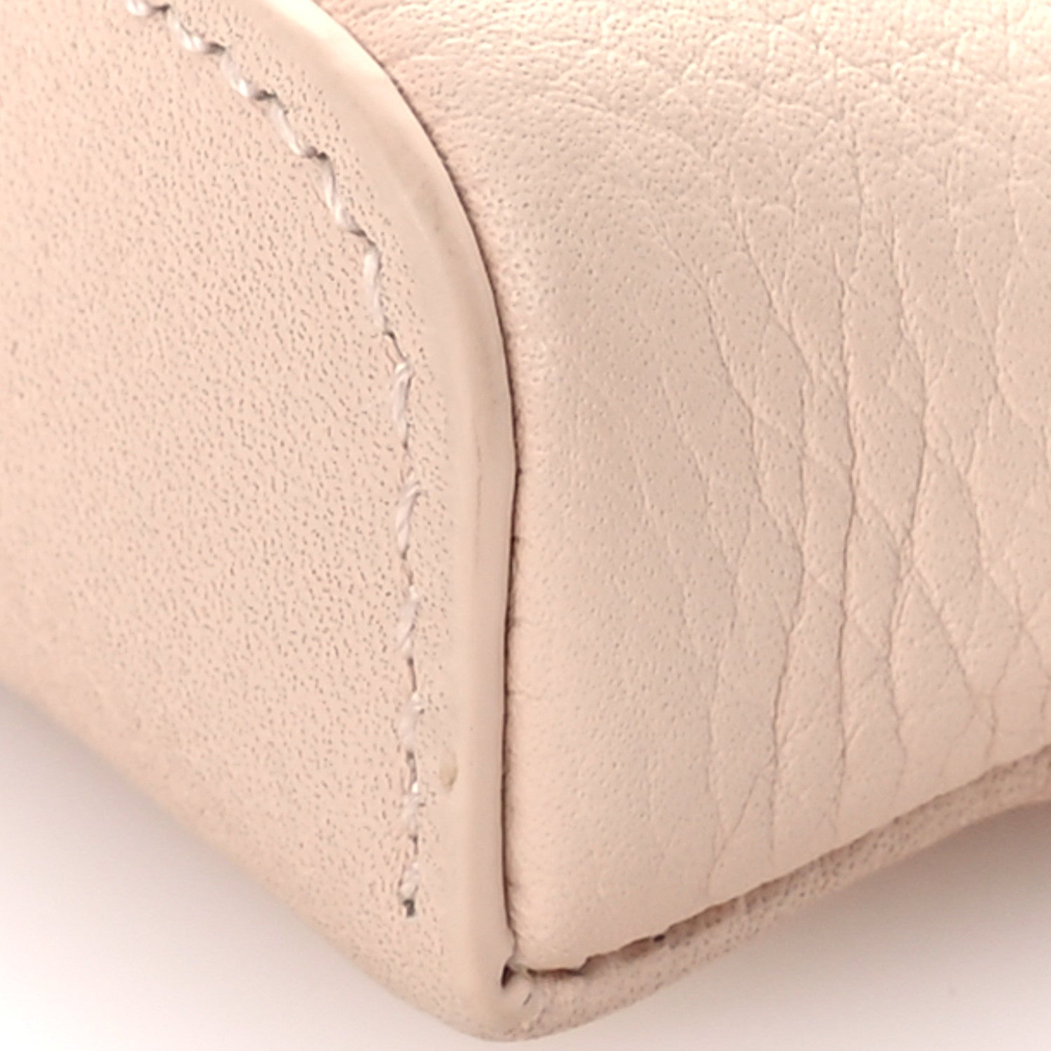 Loro Piana Grained Calfskin Extra Pocket Mini Pouch Creamed Honey 9 of 10