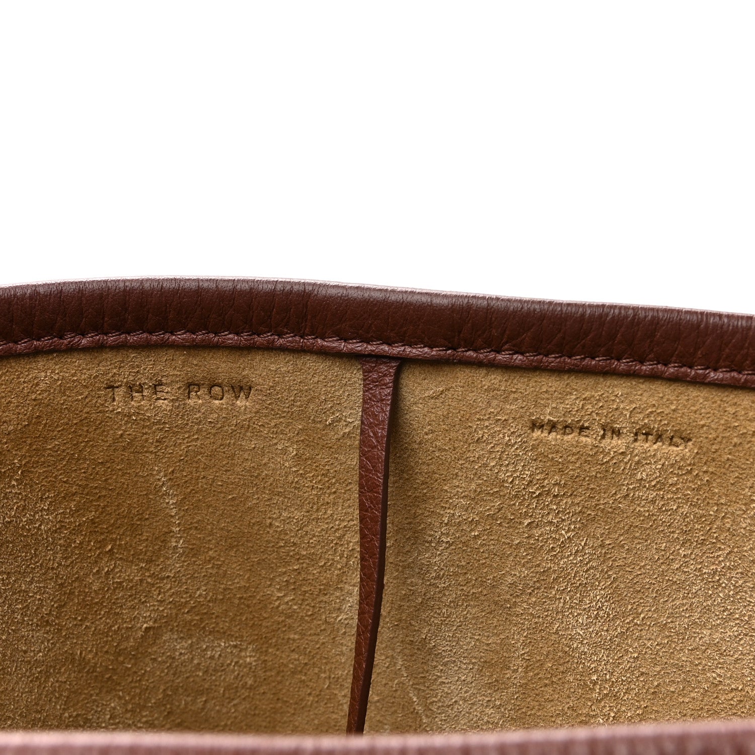 The Row Calfskin Large N/S Park Tote Burnt Wood 6 of 15