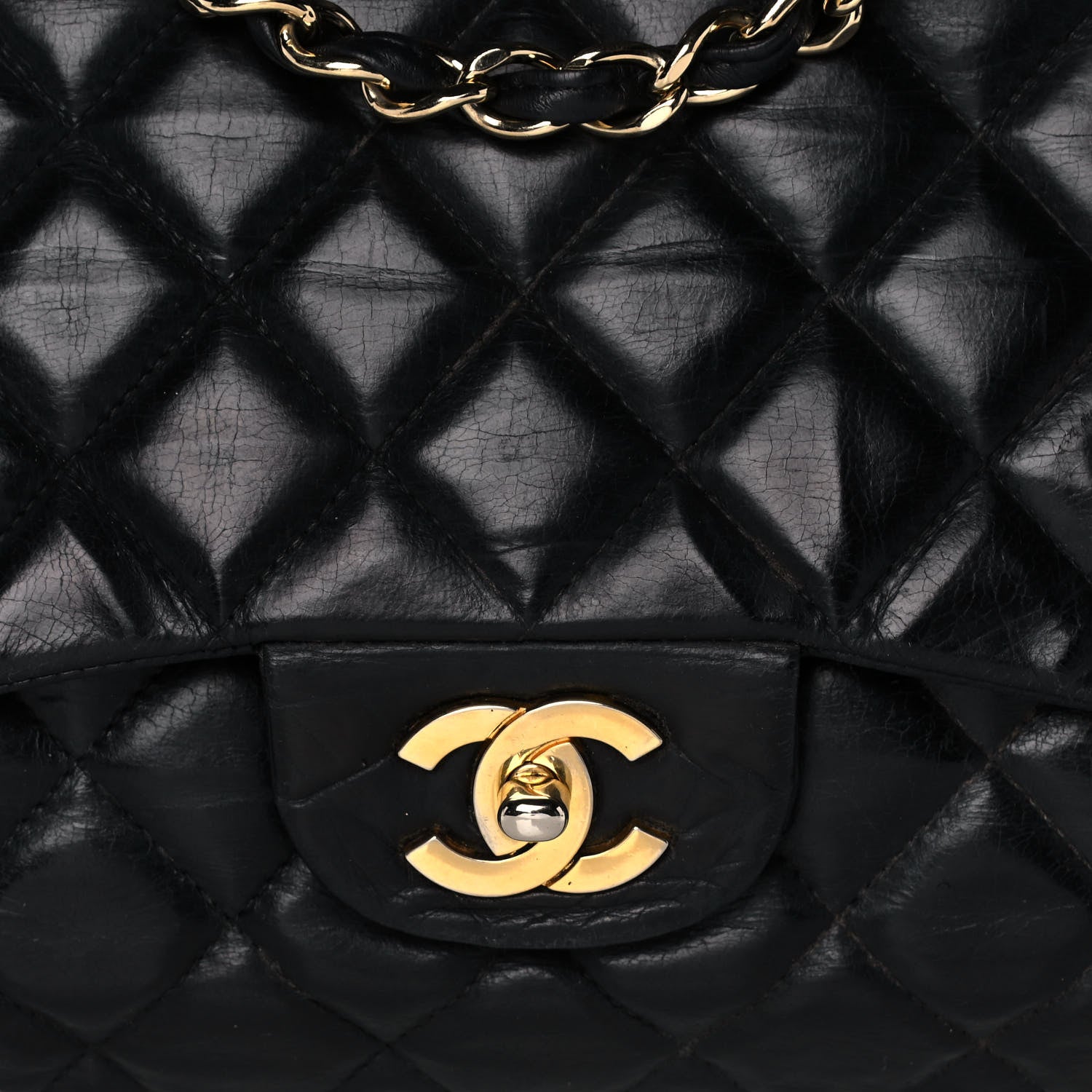 Chanel Lambskin Quilted Jumbo Single Flap Black 8 of 12