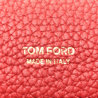 Tom Ford Calfskin Large T Clasp Tara Crossbody Bag Red 6 of 9