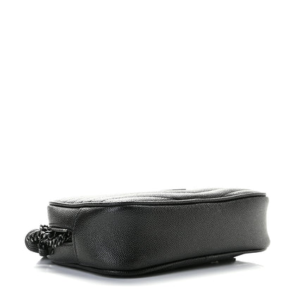 Saint Laurent Grain De Poudre Matelasse Monogram Mini Lou Camera Bag Black 6 of 11