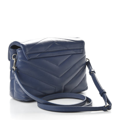 Saint Laurent Calfskin Y Quilted Monogram Toy Loulou Chain Satchel Denim 3 of 9