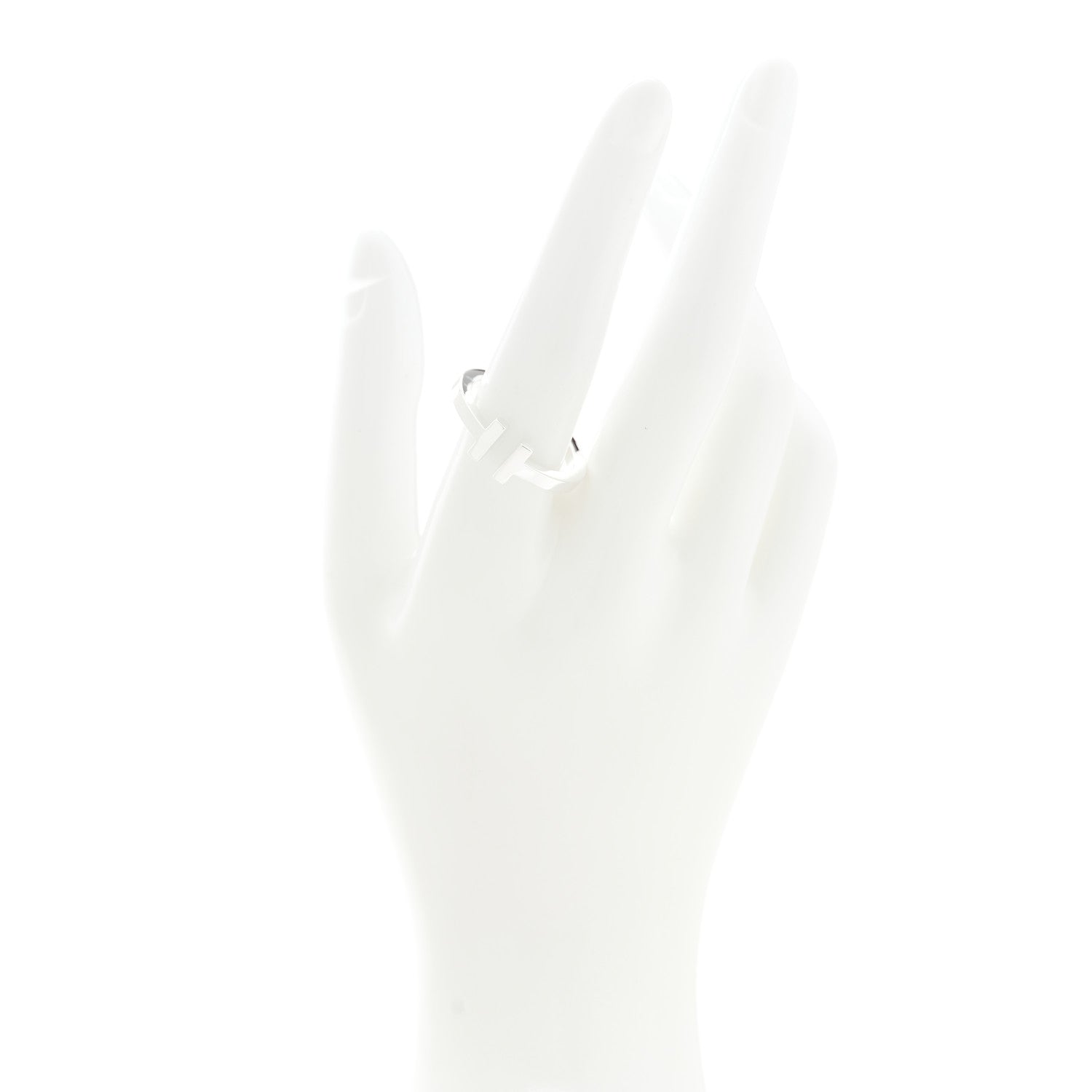 Tiffany Sterling Silver T Square Ring 63 10.25 2 of 4