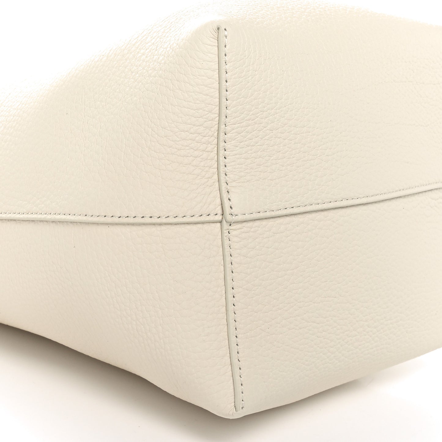 Grained Calfskin Medium N/S Park Tote Ivory