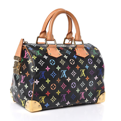 Louis Vuitton Monogram Multicolor Speedy 30 Black 3 of 10