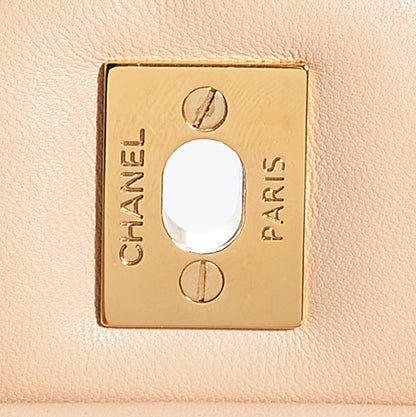 Chanel Lambskin Quilted Jumbo Double Flap Beige Clair 6 of 9
