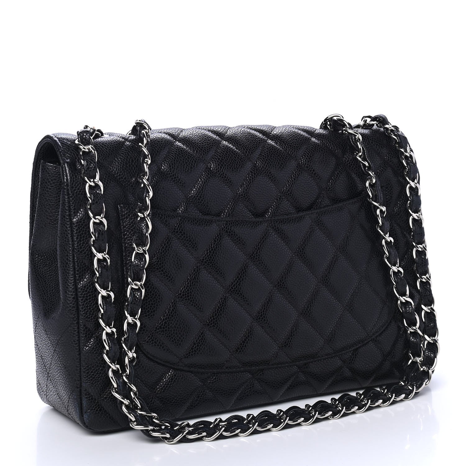 Chanel Caviar Quilted Jumbo Single Flap Black 2 of 4
