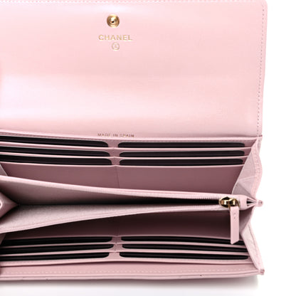 Chanel Shiny Goatskin Quilted Chanel 19 Flap Wallet Pink 5 of 8
