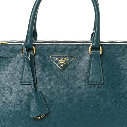 Prada Saffiano Lux Large Galleria Double Zip Tote Ottanio 8 of 10