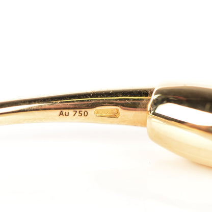 Gucci 18K Yellow Gold Horsebit Drop Hoop Earrings 6 of 6