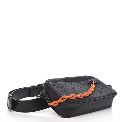Louis Vuitton Taurillon Monogram Uniformes Solar Ray Soft Pochette Volga Belt Bag Black 4 of 8