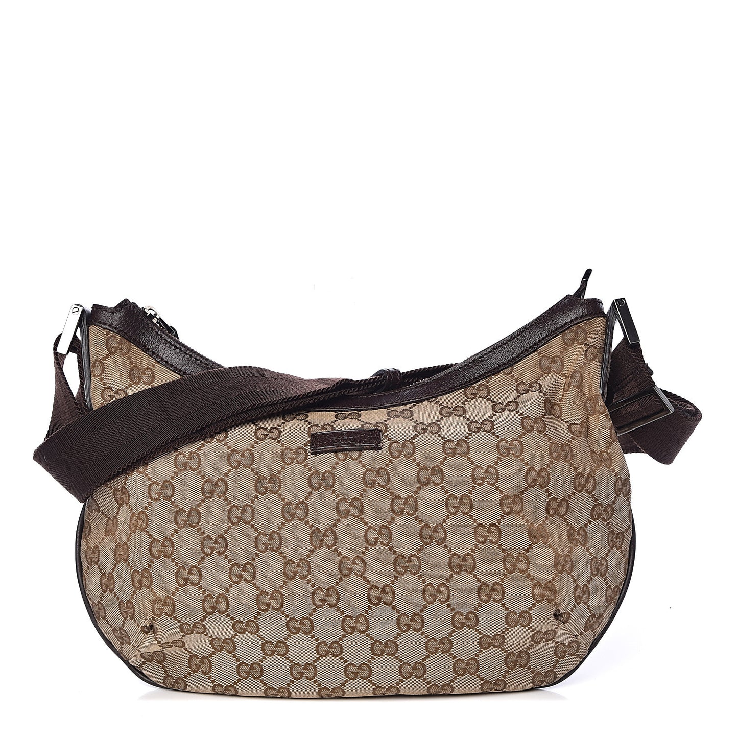 Monogram Medium Half Moon Hobo Dark Brown