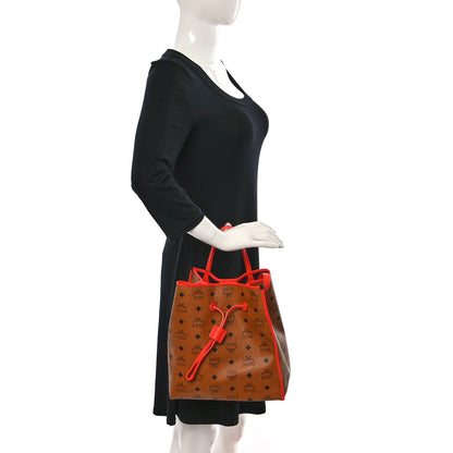 MCM Visetos Kira Drawstring Bag Cognac Orange 2 of 9