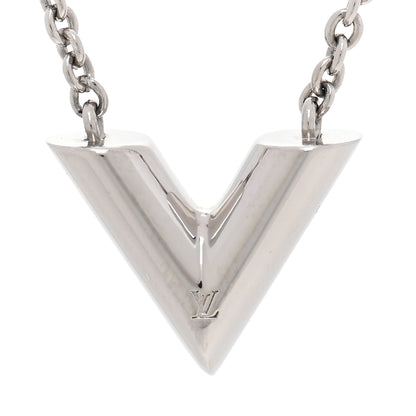 Louis Vuitton Metal Essential V Supple Necklace Silver 4 of 7