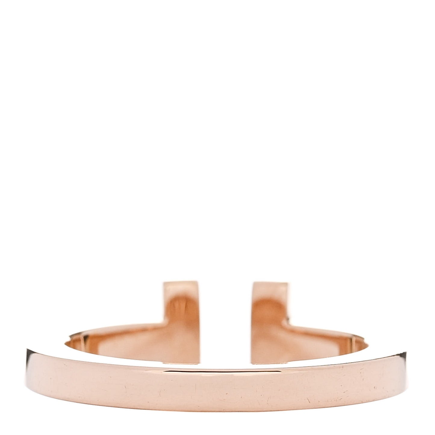 18K Rose Gold T Square Ring 56 7.5