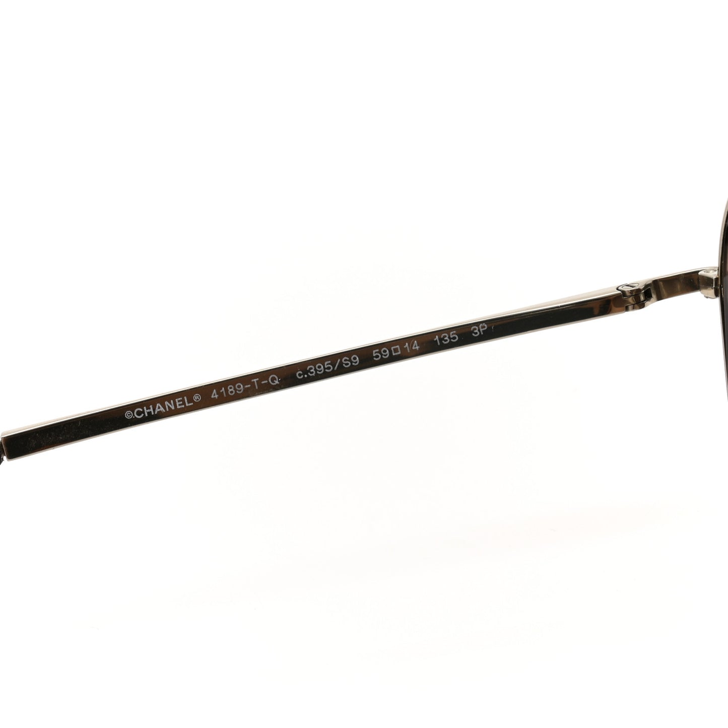 Metal Polarized CC Aviator Sunglasses 4189-T-Q Silver