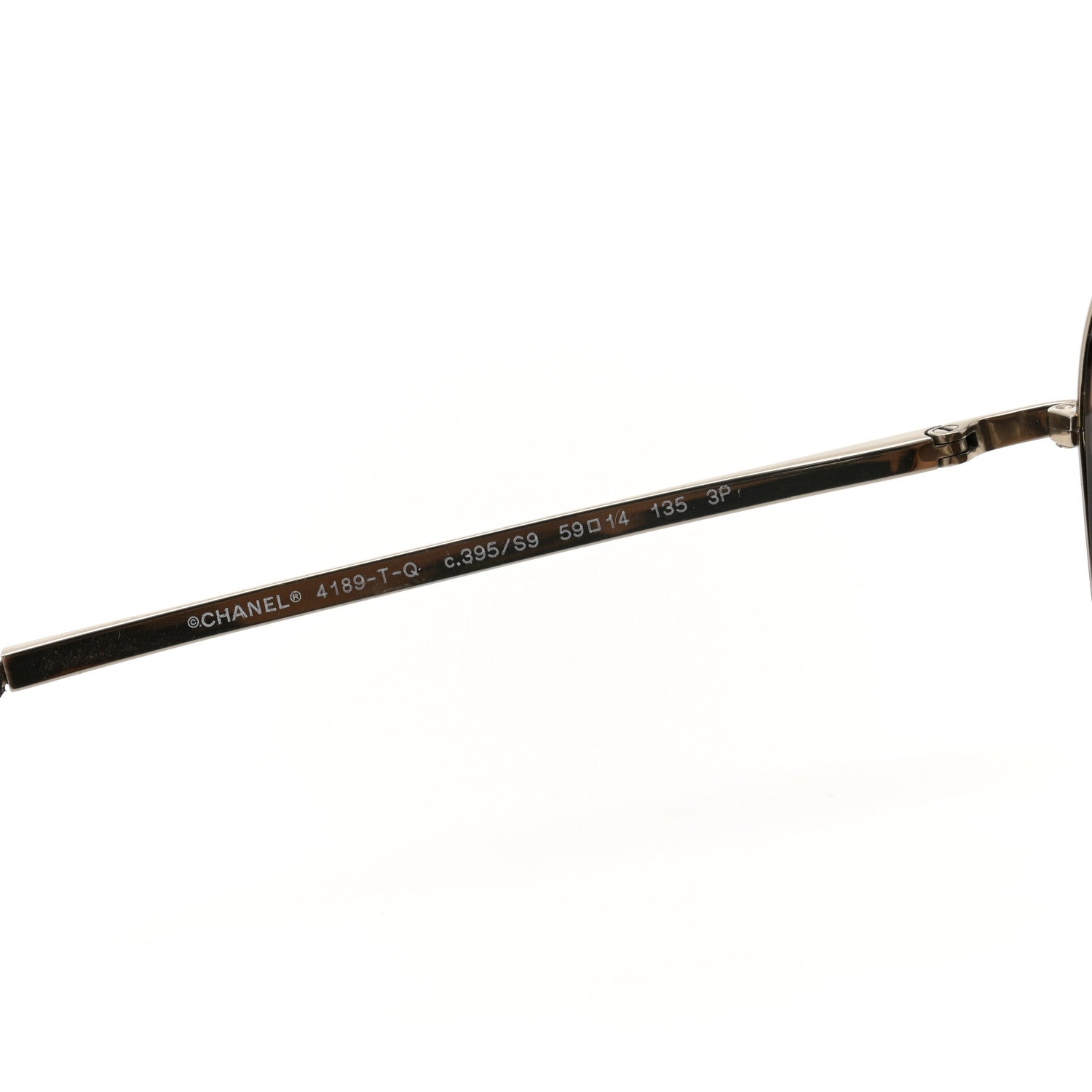 Chanel Metal Polarized CC Aviator Sunglasses 4189-T-Q Silver 5 of 7