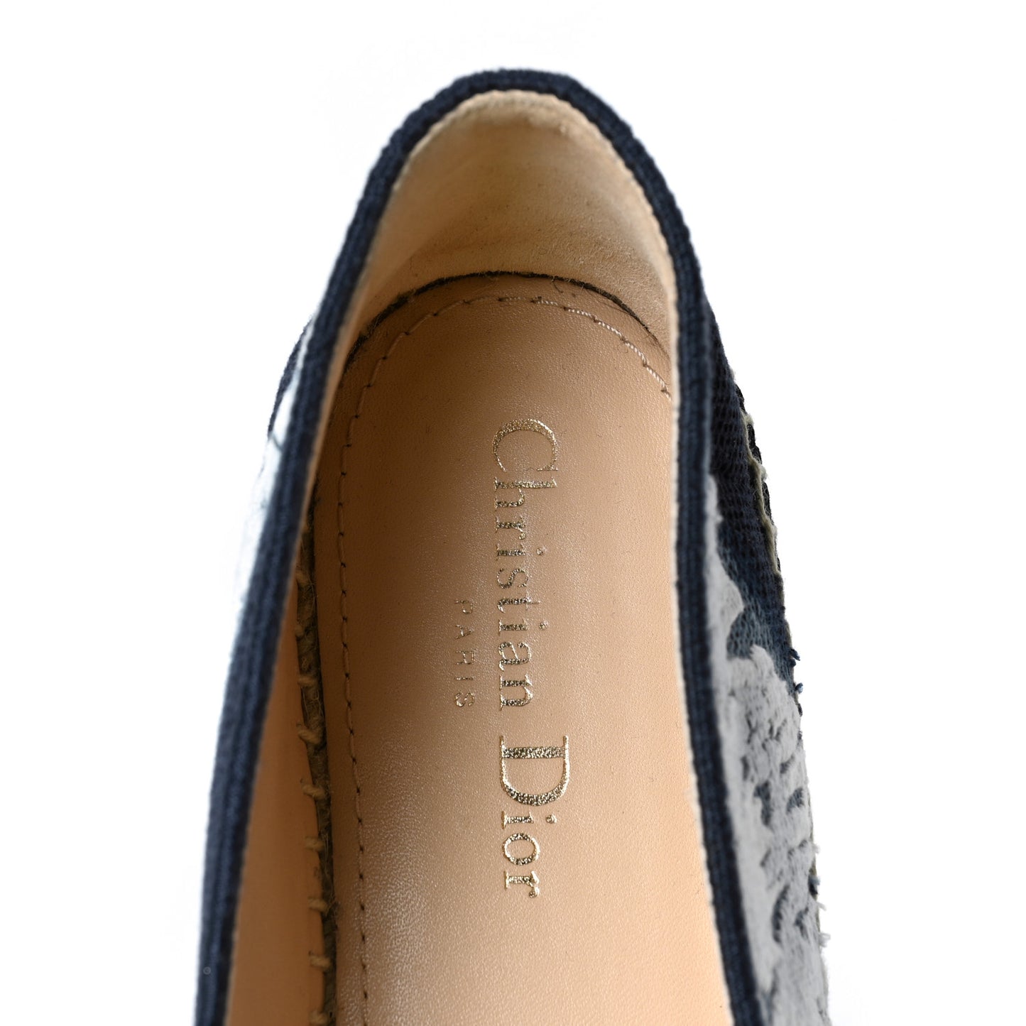 Canvas Tie and Dior Embroidered Granville 15mm Espadrilles 41 Denim