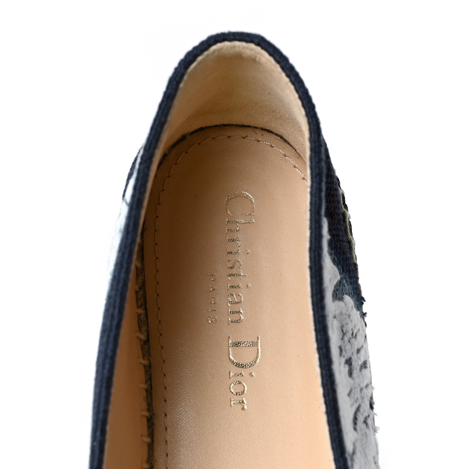 Christian Dior Canvas Tie and Dior Embroidered Granville 15mm Espadrilles 41 Denim 7 of 8