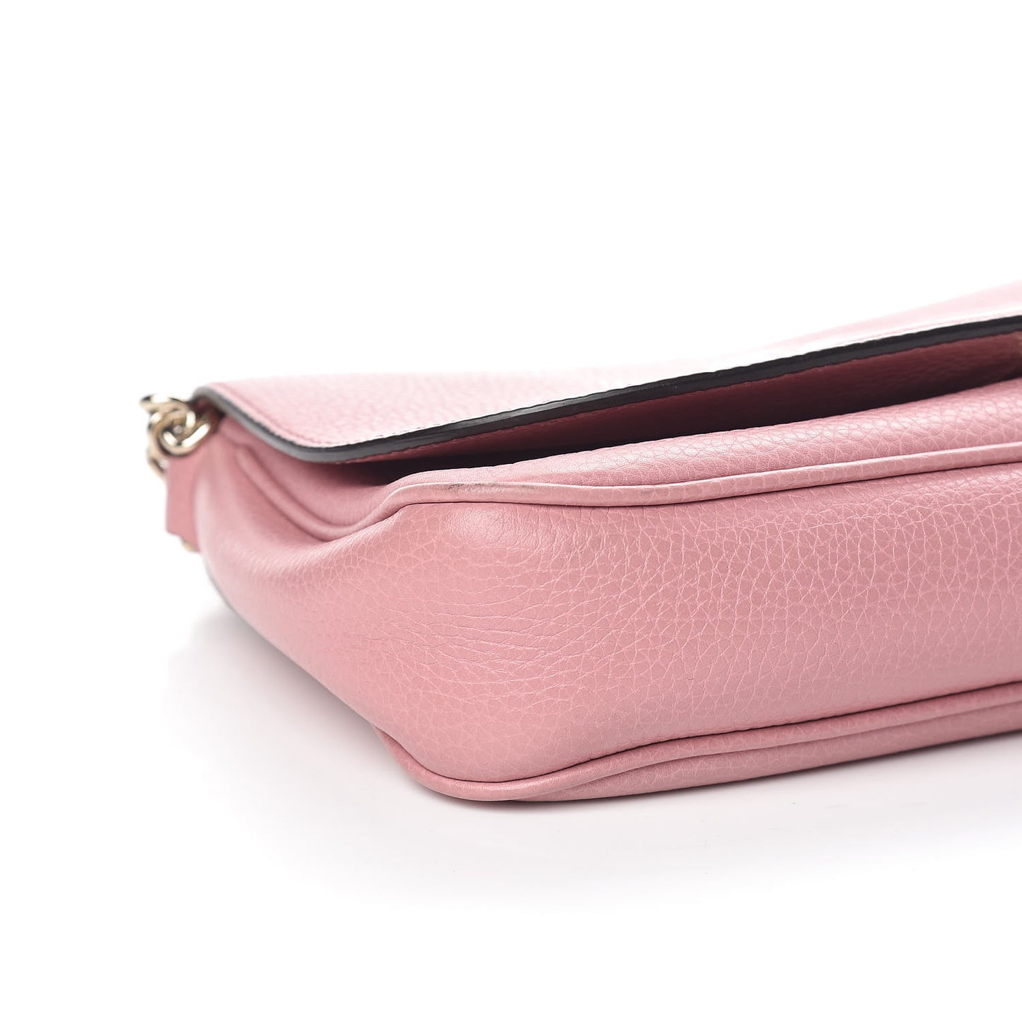 Pebbled Calfskin Medium Soho Flap Crossbody Pink