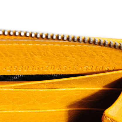 Balenciaga Agneau Classic Hardware Continental Zip Around Wallet Mangue 10 of 11