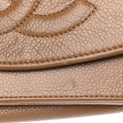 Chanel Caviar Timeless CC Wallet on Chain WOC Beige 16 of 17