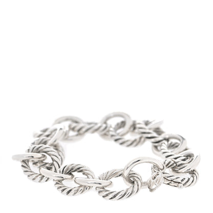 David Yurman Sterling Silver 12mm Large Oval Link Bracelet 3 of 6