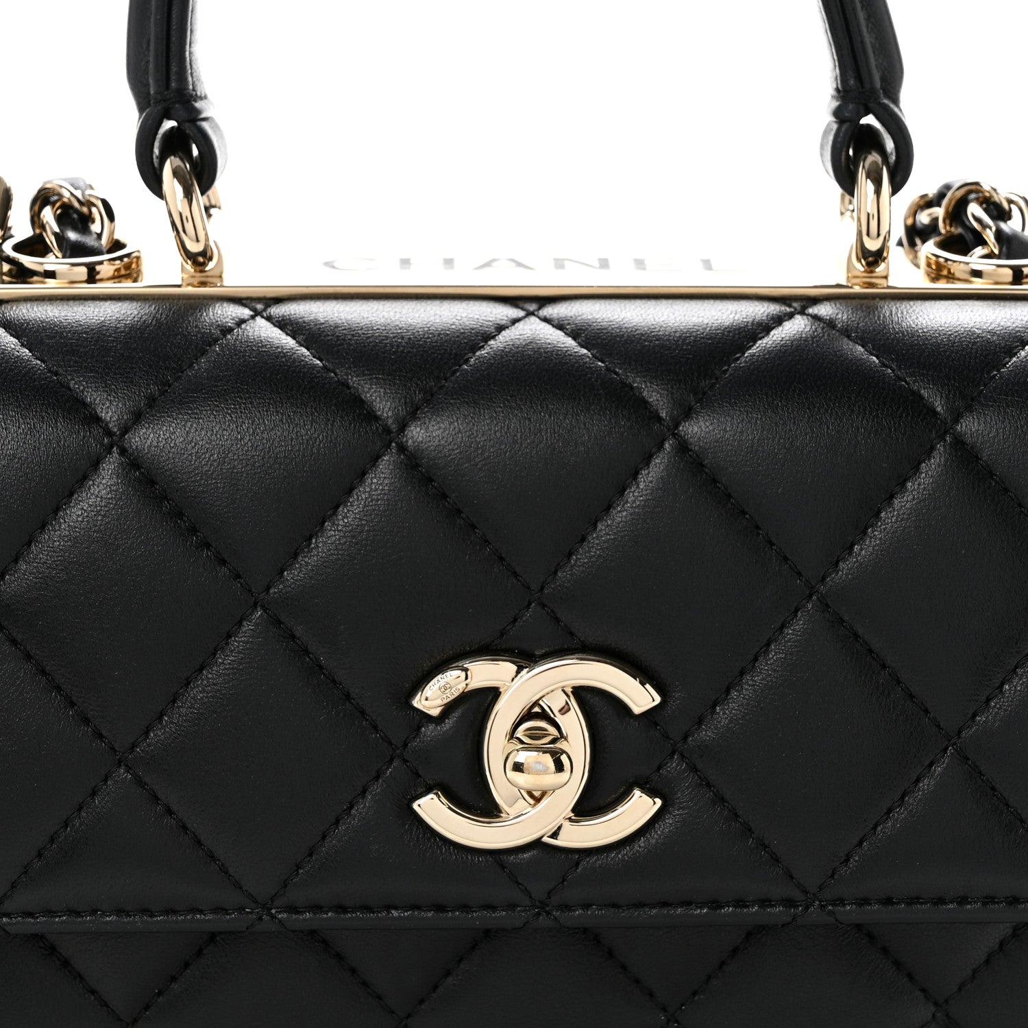 Chanel Lambskin Quilted Small Trendy CC Dual Handle Flap Bag Black 8 of 13