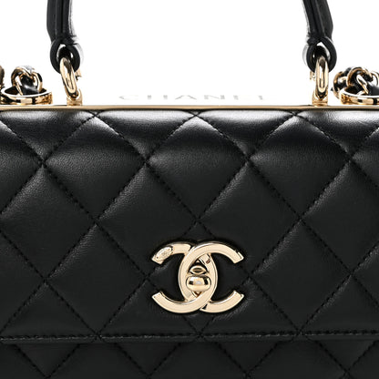 Chanel Lambskin Quilted Small Trendy CC Dual Handle Flap Bag Black 8 of 13