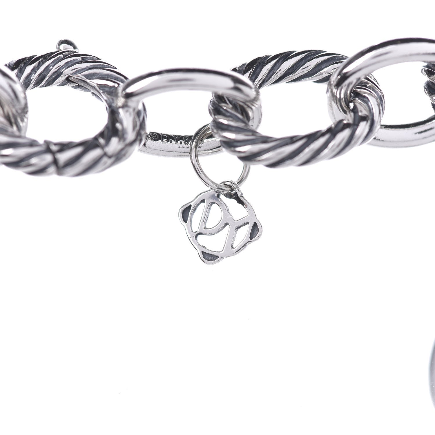 David Yurman Sterling Silver 12mm Oval Link Necklace 5 of 5