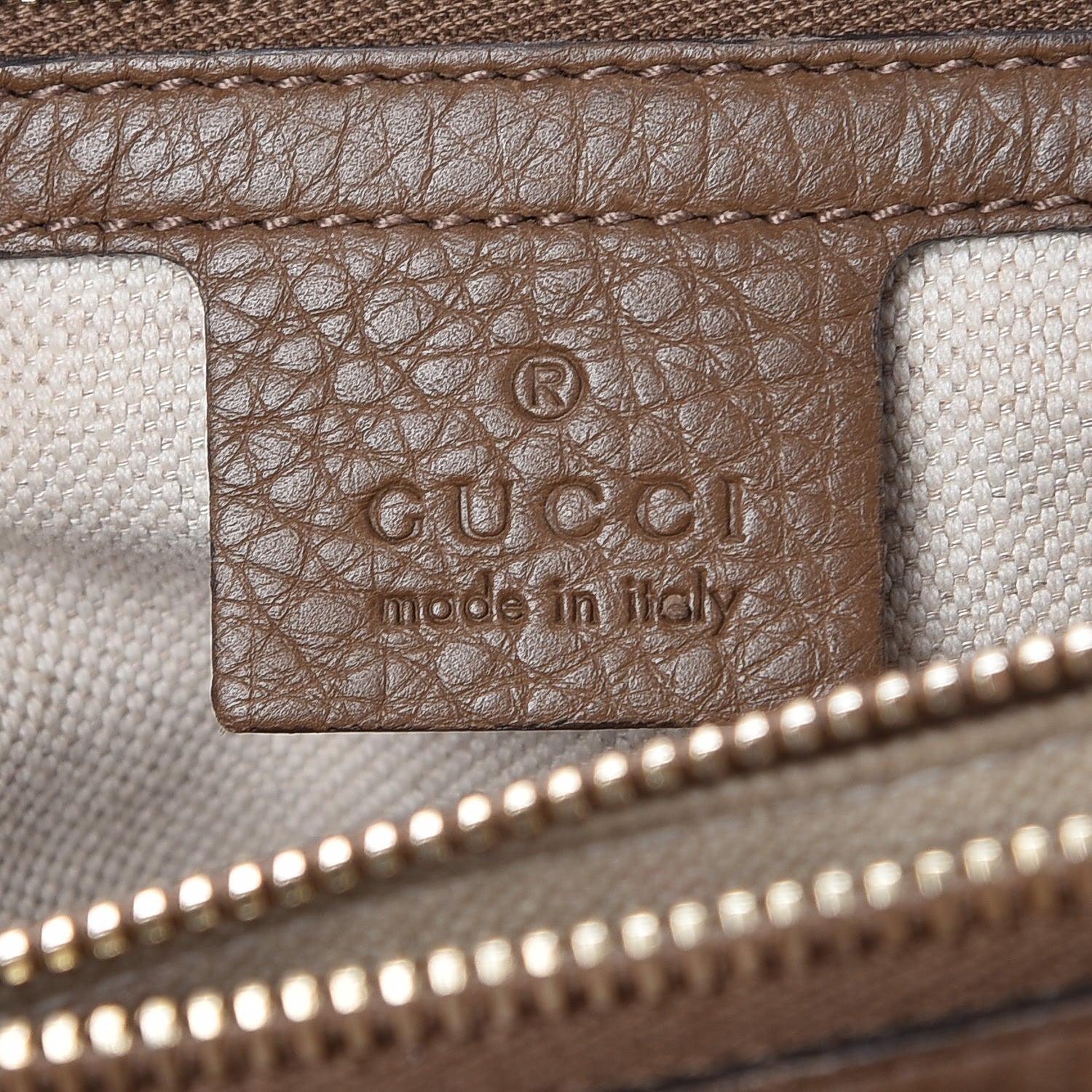 Gucci Pebbled Calfskin Medium Bamboo Shopper Tote Acero 7 of 15