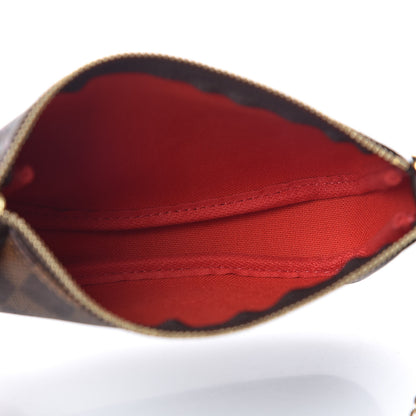 Louis Vuitton Damier Ebene 2019 Christmas Animation Mini Pochette Accessories Red 5 of 10