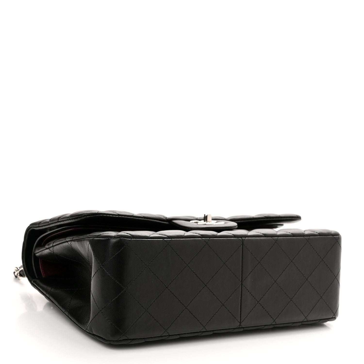 Chanel Lambskin Quilted Jumbo Double Flap Black 4 of 10