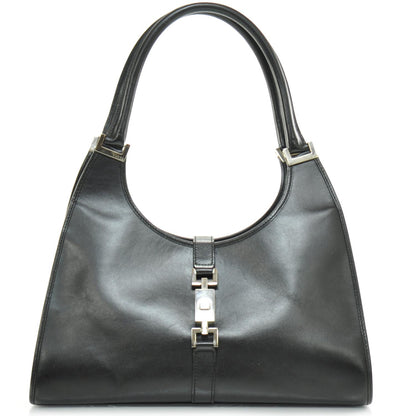 Gucci Leather Bardot Shoulder Bag Black 1 of 8