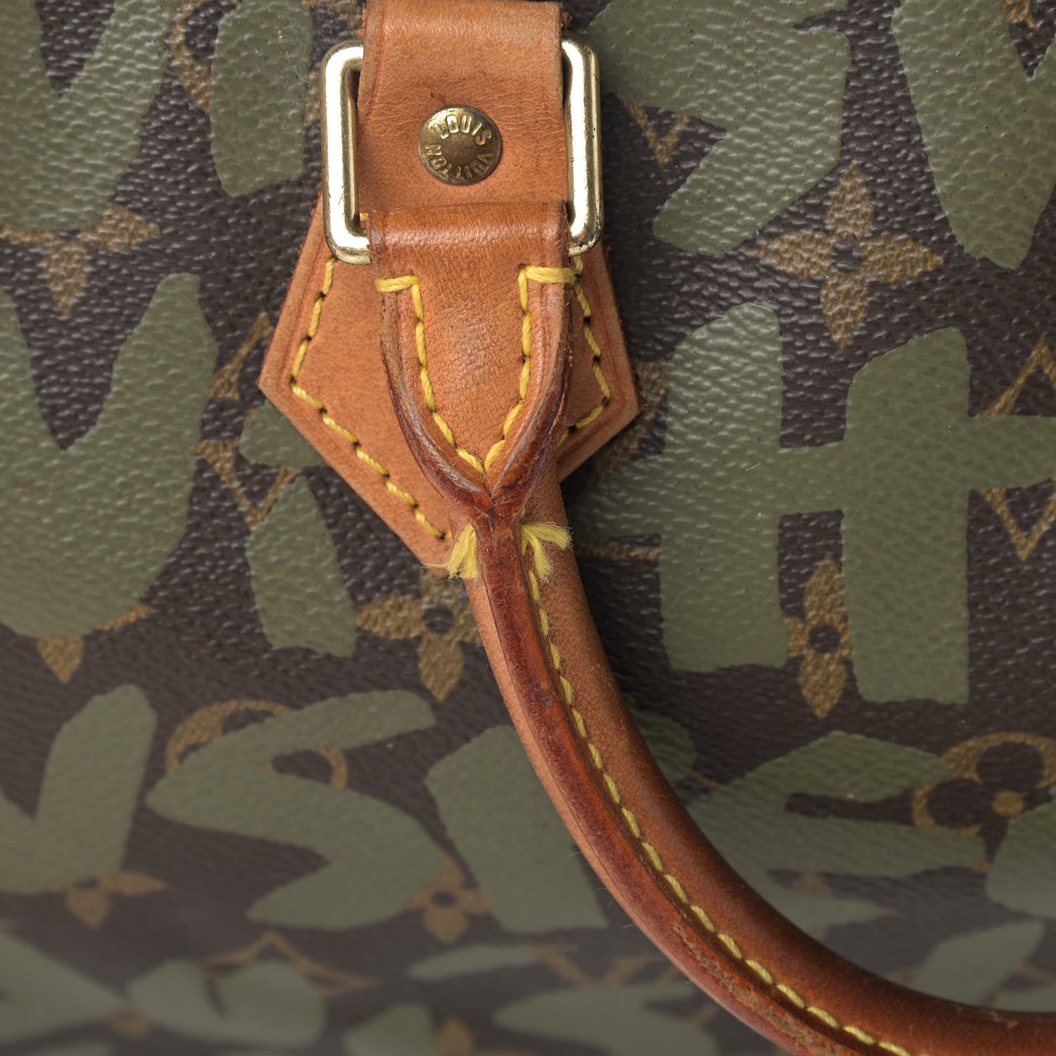 Louis Vuitton Monogram Graffiti Speedy 30 Kaki 10 of 14
