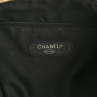 Chanel Calfskin Stitched Duffel Bag Black 5 of 16