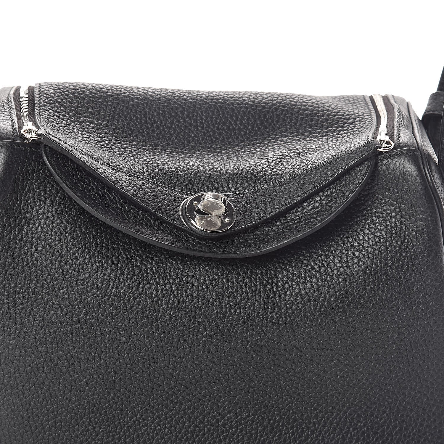 Hermes Taurillon Clemence Lindy 26 Black 8 of 11