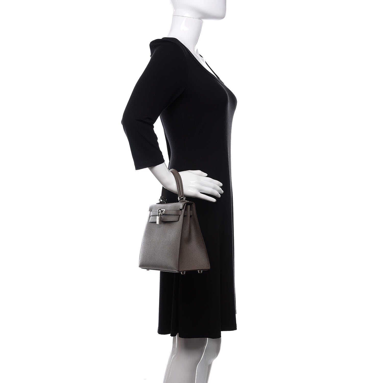 Hermes Epsom Kelly Sellier 25 Etain 3 of 12