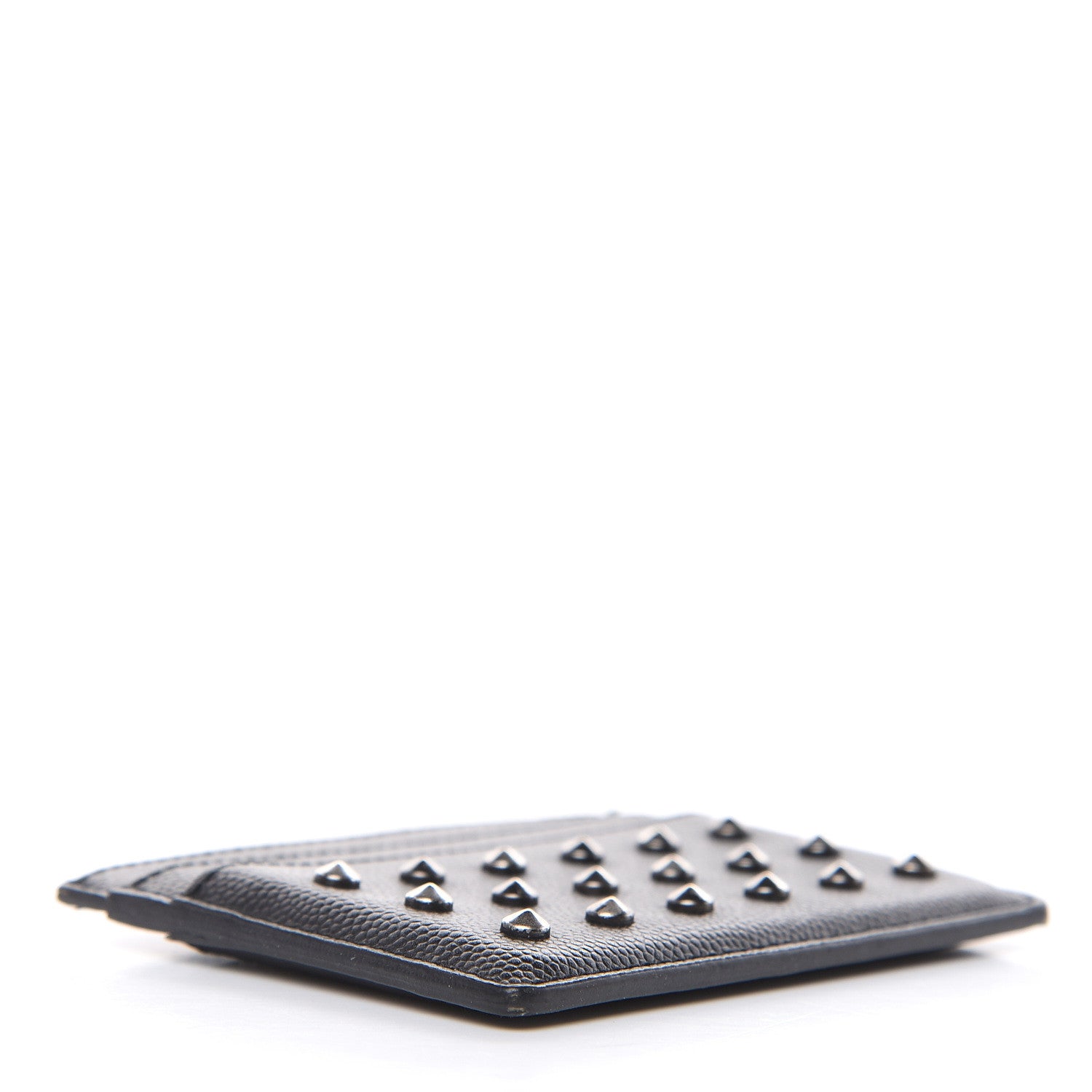 Saint Laurent Grain De Poudre Studded Card Case Black 4 of 7
