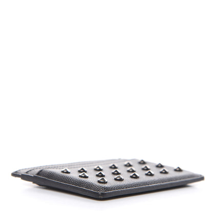 Saint Laurent Grain De Poudre Studded Card Case Black 4 of 7