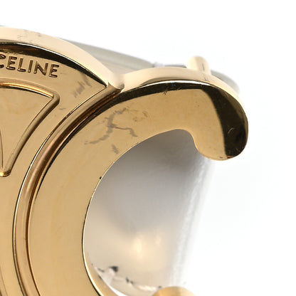 Celine Taurillon Triomphe Medium 25mm Belt 75 30 Rice 7 of 8