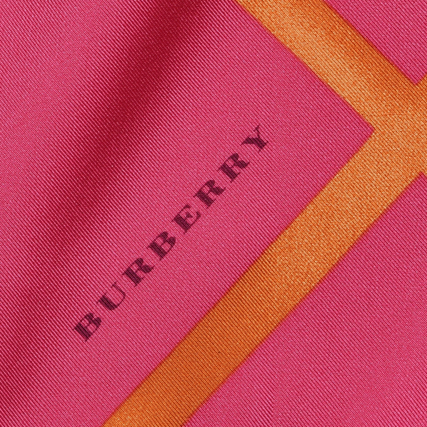 Mega Check Silk Scarf Pink