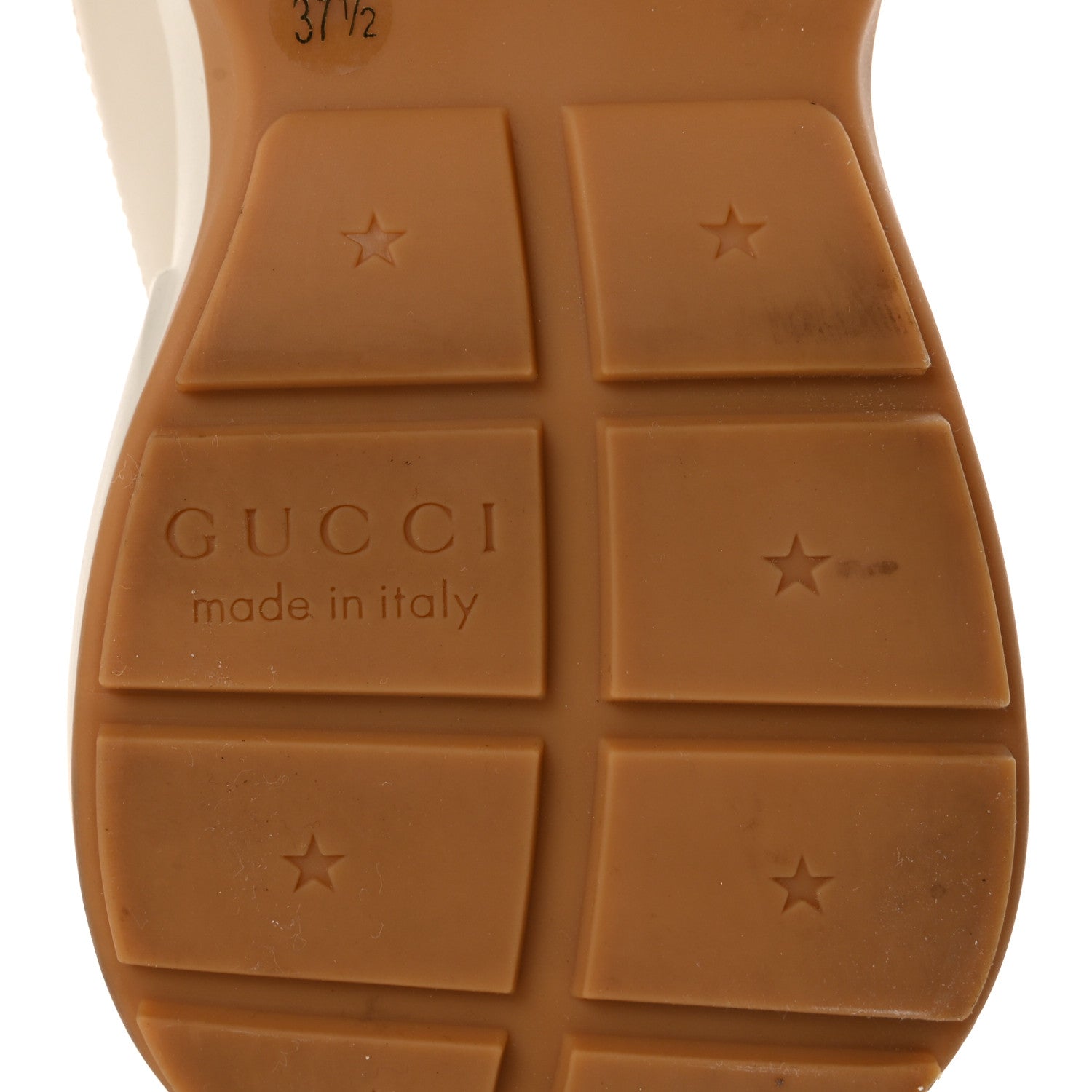 Gucci Calfskin Glitter Game Logo Womens Rhyton Sneakers 37.5 Mystic White 7 of 9