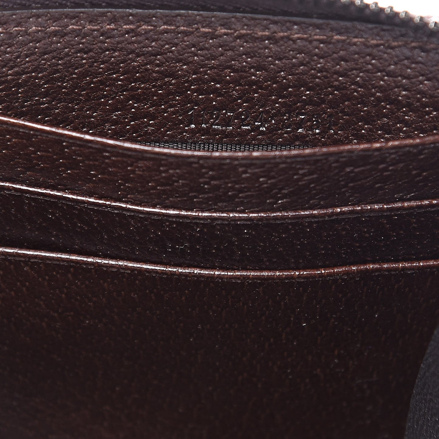 Monogram Metal Bar Zip Around Wallet Dark Brown