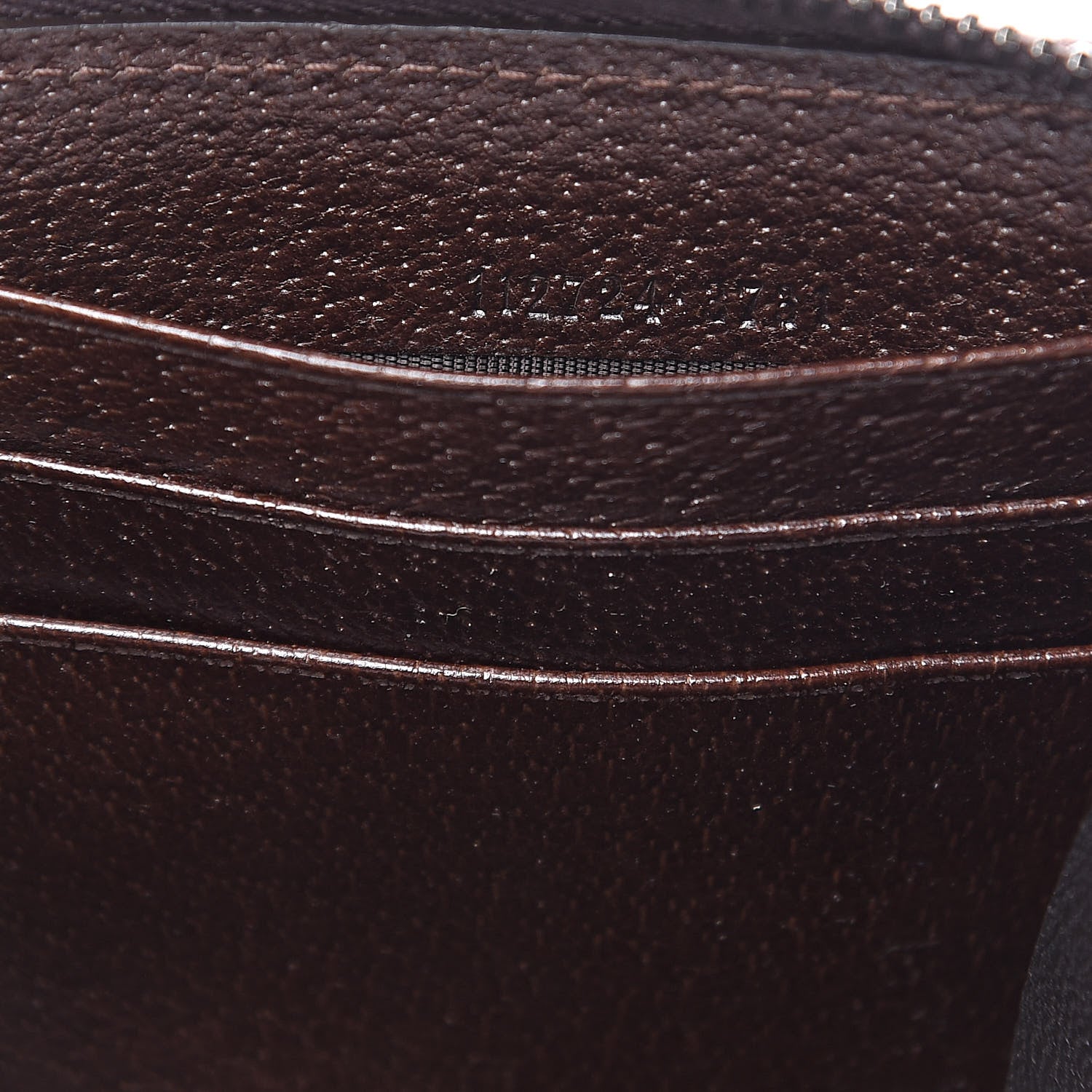 Gucci Monogram Metal Bar Zip Around Wallet Dark Brown 7 of 8