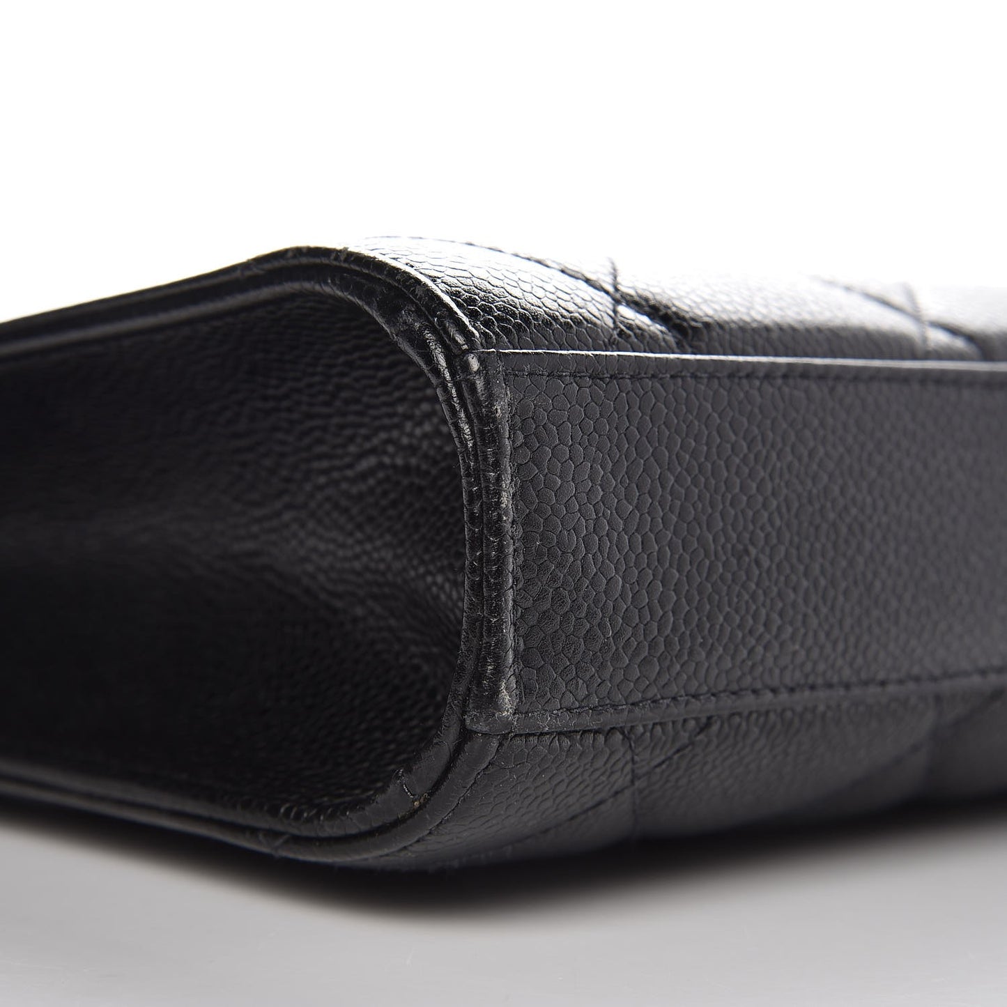 Caviar Quilted Briefcase Laptop Bag Black