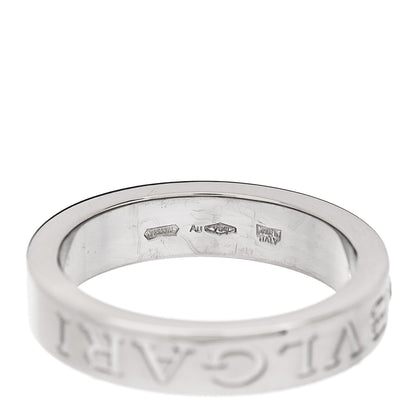 Bulgari 18K White Gold Diamond B.Zero1 Essential Band Ring 50 5.5 4 of 5