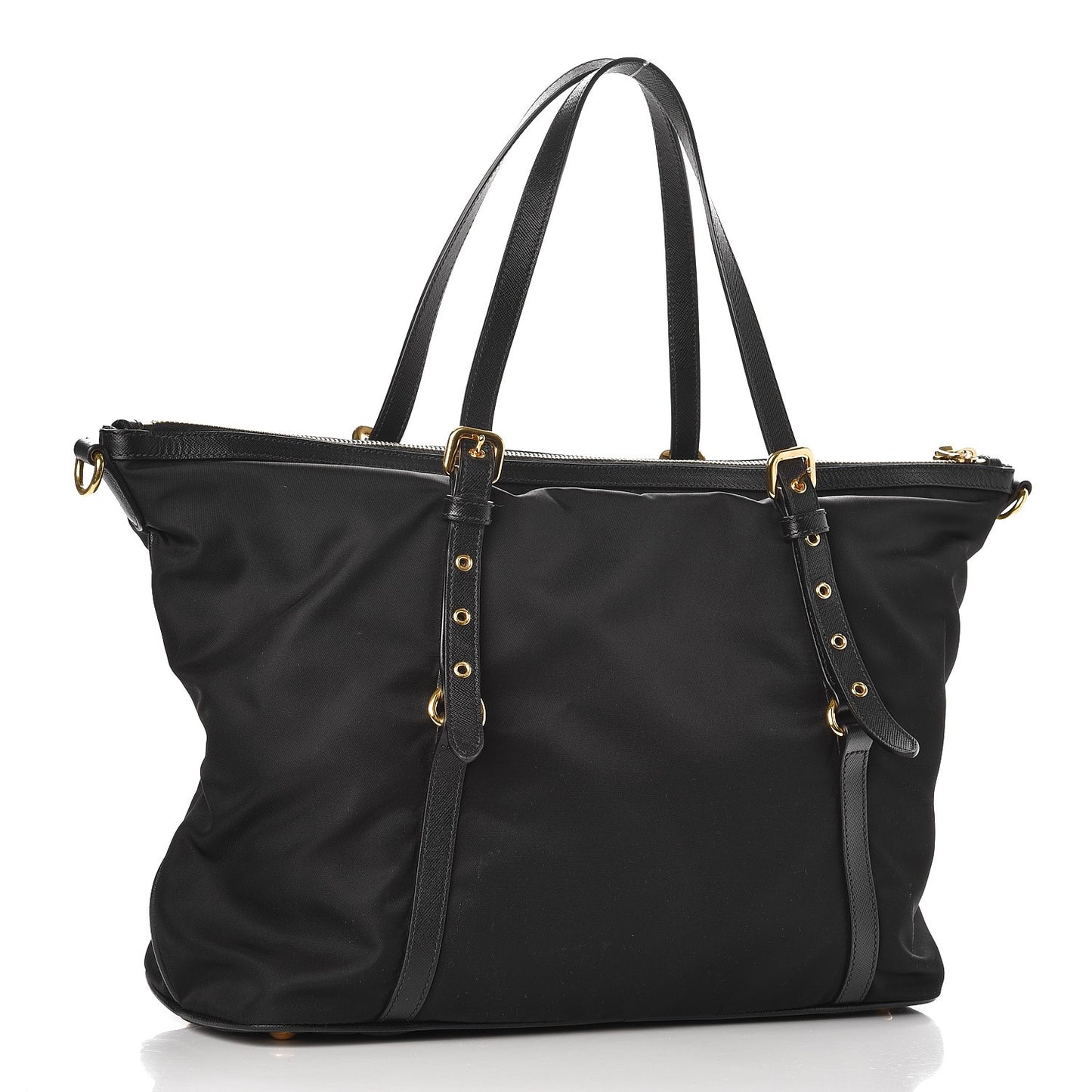 Tessuto Nylon Saffiano Tote Nero Black