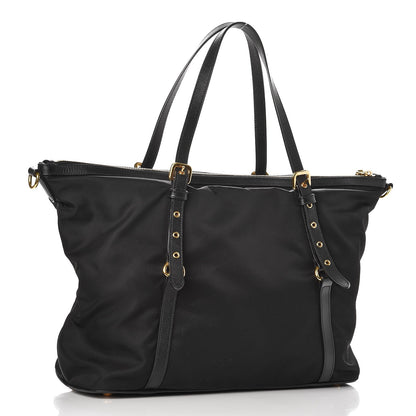 Prada Tessuto Nylon Saffiano Tote Nero Black 3 of 7